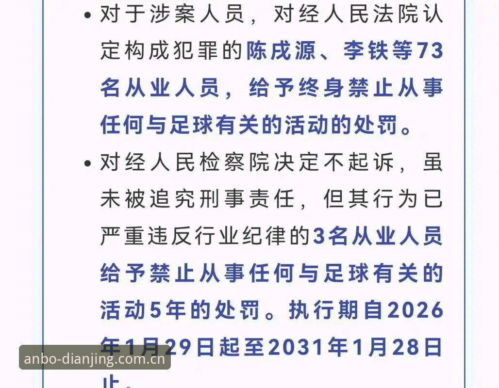 中国足协第三批禁足名单最新动态：17人终身禁足，48人受罚，行业整顿持续深化